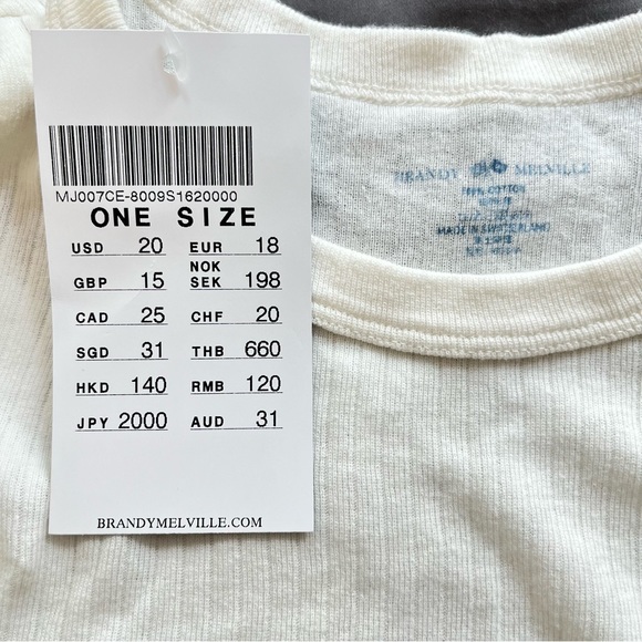 BRANDY MELVILLE long sleeve top- new with tags - Picture 4 of 6